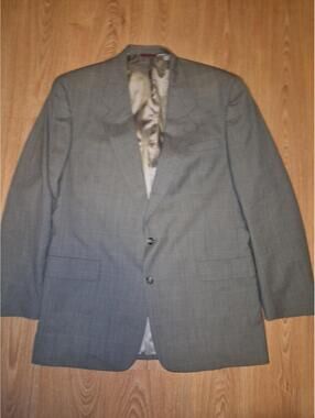 Hart Schaffner Marx Sport Coat Mens 46XL Gray Plaid Wool